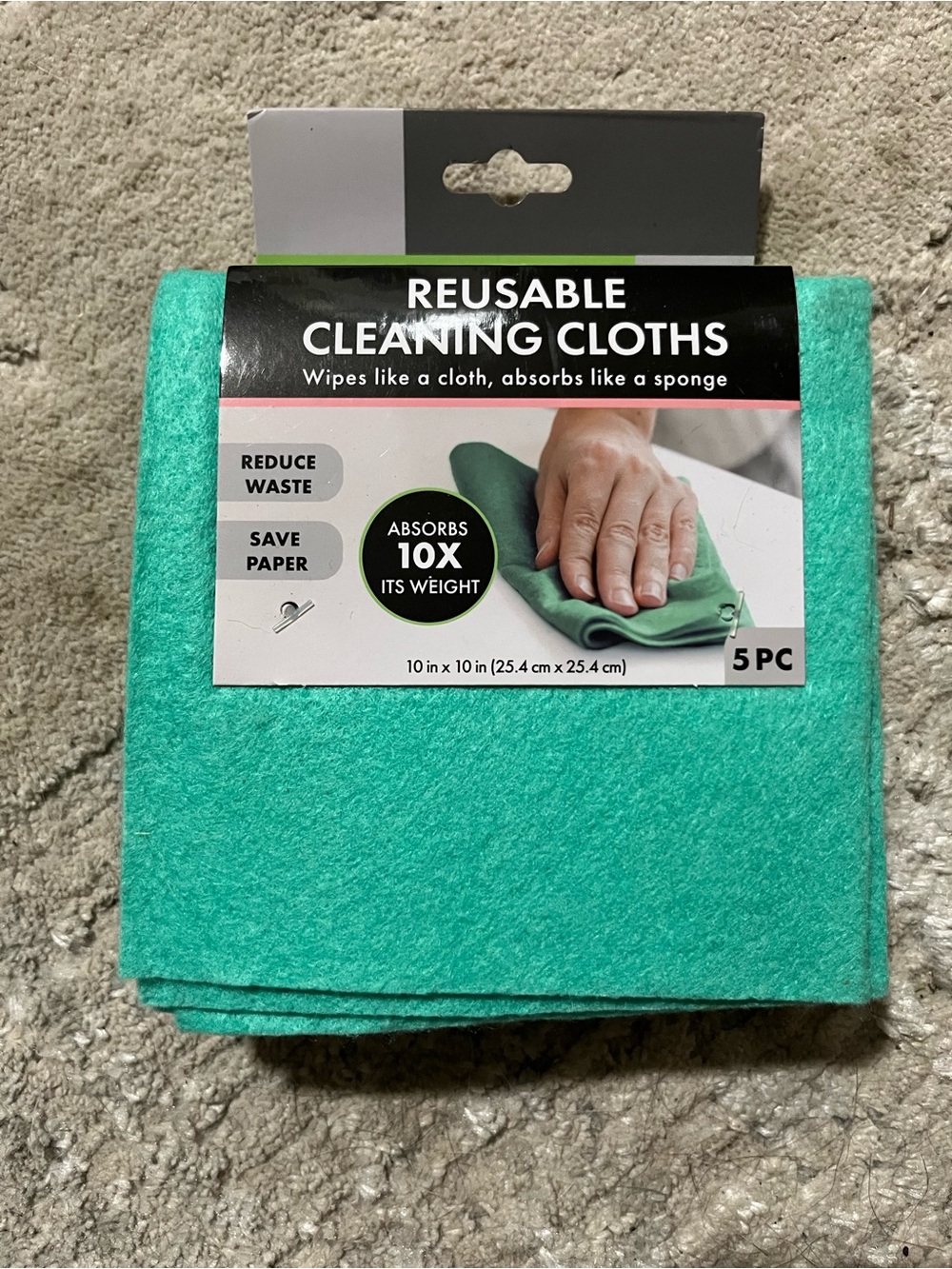 Reusable Cleaning Cloths - Teal (5 Pack)